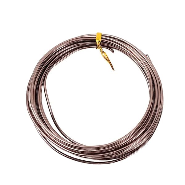 Bonsai Aluminiumtråd, Flexibelt Stöd, Hållbart Material,2.0mm-Brown, 4Rullar (20m)-a