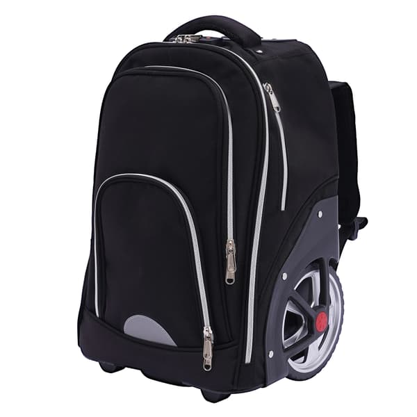 Trolley Rygsæk, 45L Kapacitet, Alsidig 2-i-1 Design,sort