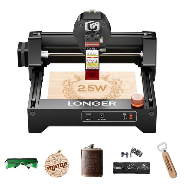 Lasergravør, Touchskærm, Trådløs forbindelse,LONGER RAY5 Mini 2.5W