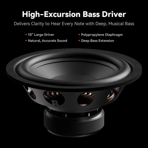 Subwoofer, Kraftig Bas, Kompakt Design,SW10