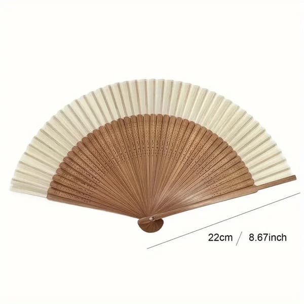 Folding Fan, Bambusramme, Bærbar Håndholdt Design,som billede