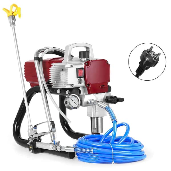 Luftlös Sprutmaskin, 1800W Effekt, Maximal Sprutflöde 1.8 l/min,Röd