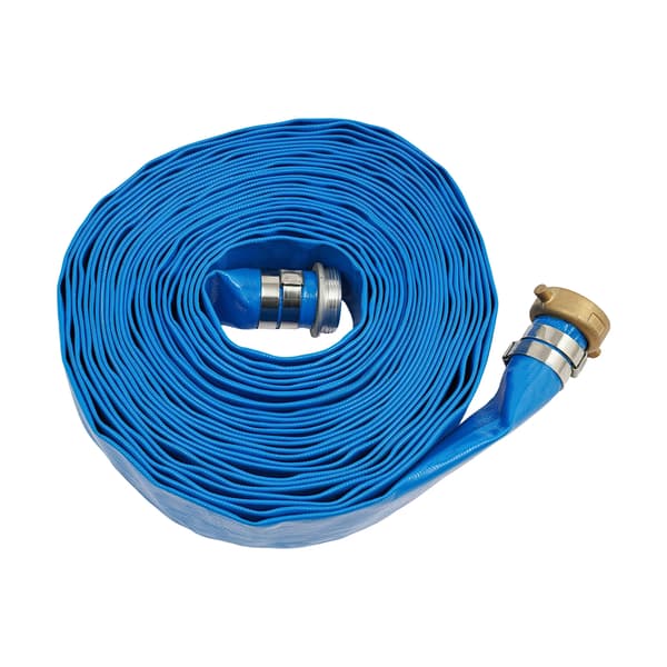 Vattenavloppsslang, Tung PVC, 15 Meter Lång,Blå