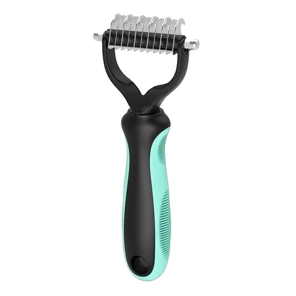 Kæledyrsgroomingværktøj, Uldudredningsbørste, Ergonomisk Design,Lys blå S