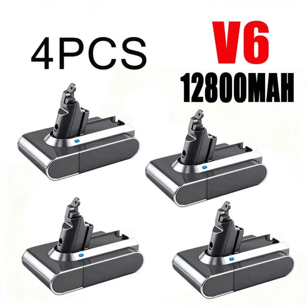 Erstatningsbatteri, 12800mAh kapacitet, bred kompatibilitet,V6- 4 PCS