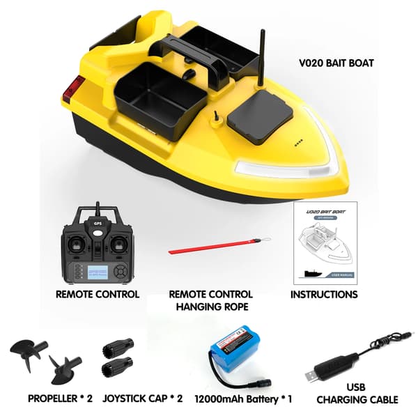 Bait Boat, GPS Navigation, Dobbelt Motor System,12000mah-a
