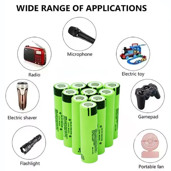 Lithium Ion Batteri, 3.7V, 3400mAh Kapacitet,34B-80PCS