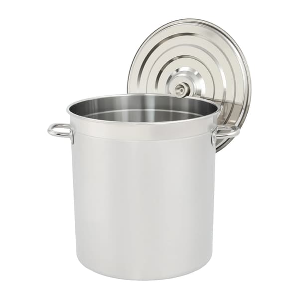 Suppetopf, 50L kapacitet, 201 rustfrit stål, 15,7 tommer diameter, max. temperatur 650℃, poleret finish