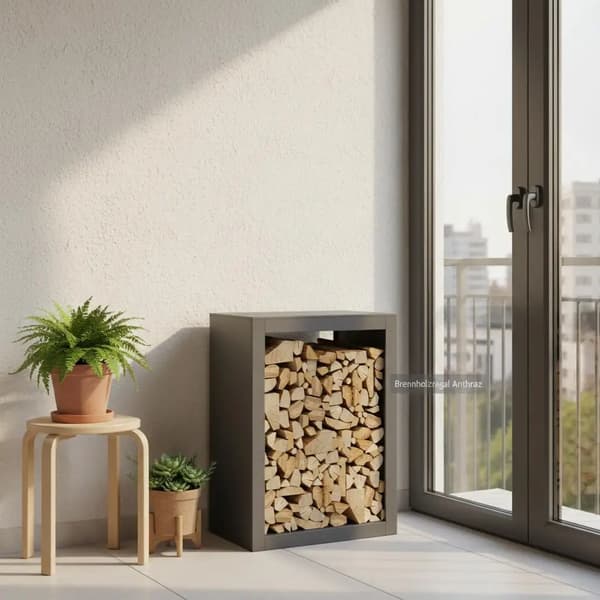 Vedställ, Stål Konstruktion, Modern Design,armégrön