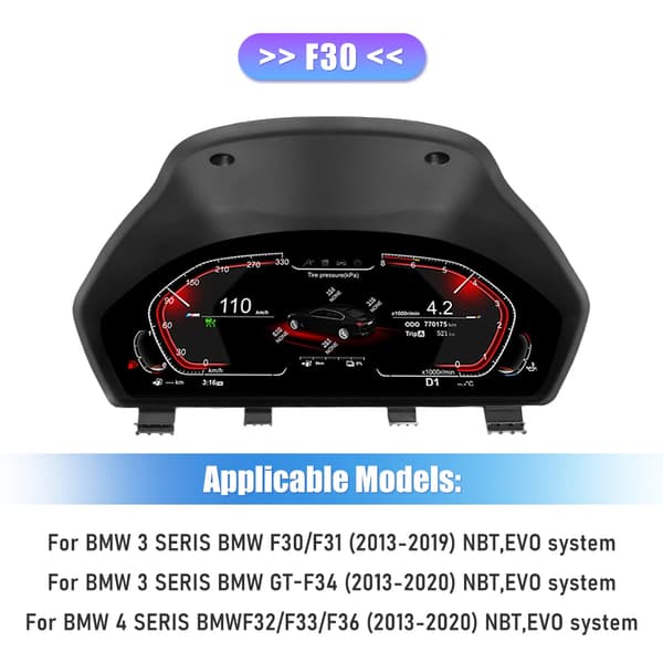 Dashboard Display, Digital Interface, Plug and Play Installation,F30 NE Carplay