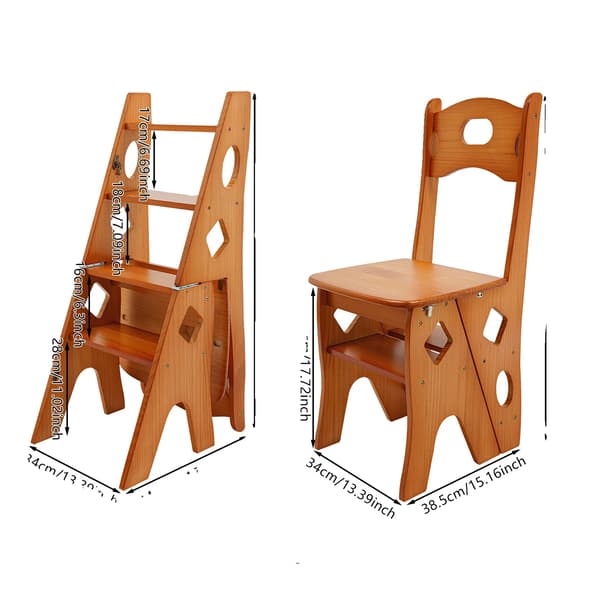 Fällstol Stege, Hållbart Furu, Lättviktsdesign,Karamell