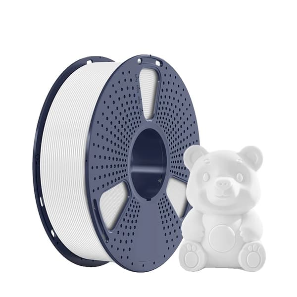3D-printer filament, PLA-material, pæn spoledesign,Hvid
