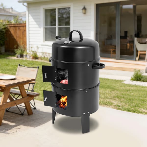 Grill, Bärbar Design, Multifunktionell Matlagning,svart