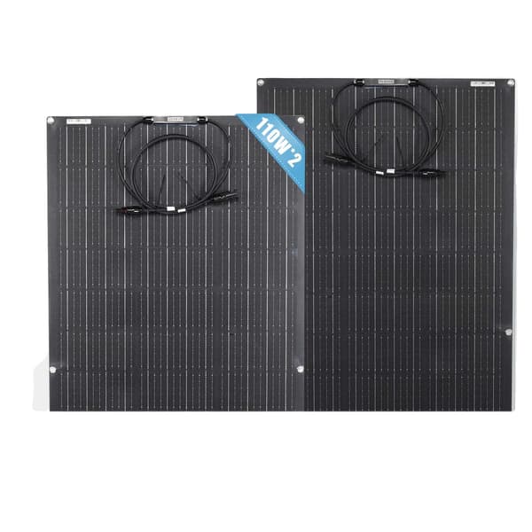 Solpanel, Fleksibelt Design, Høj Effektivitet,2PCS  110W