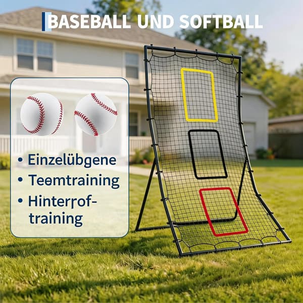 Rebound Net, 3 Målzoner, Holdbar Stålramme,MULTI