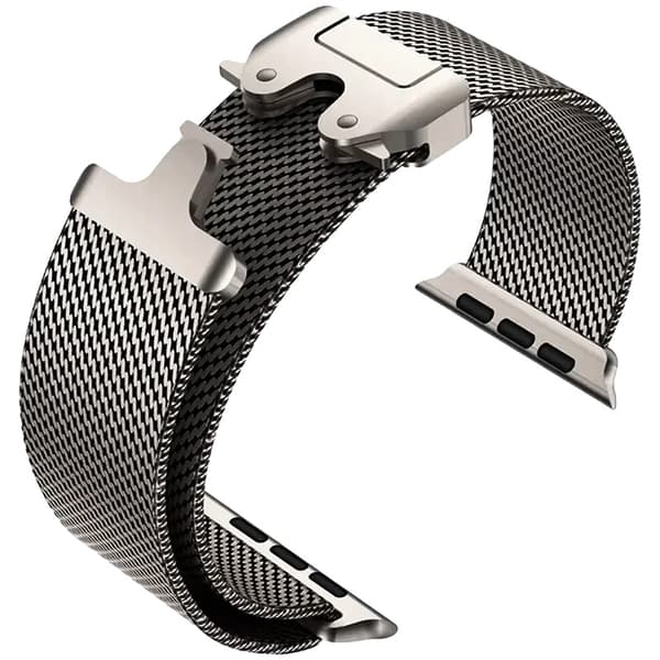 Urrem, Rustfrit Stål, Milanese Loop Design,01 Naturlig Titanium, 38mm 40mm 41MM