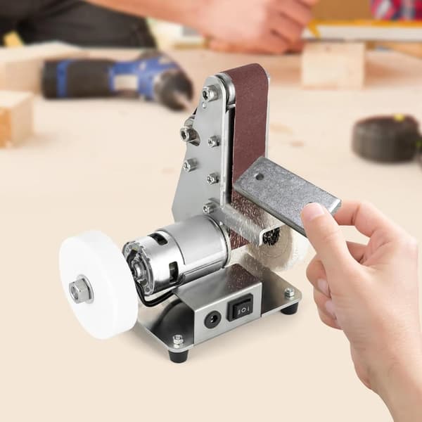 Elektrisk Mini Bältslip, 7-Växlad Hastighetskontroll, Hållbart Rostfritt Stål,JZONK3-001300EU