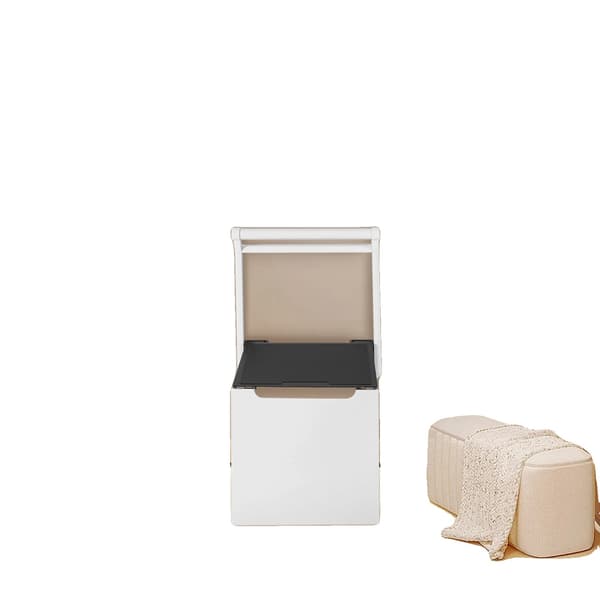Duschstol, Fällbar Design, Bekväm Dämpad Sittplats,Vit