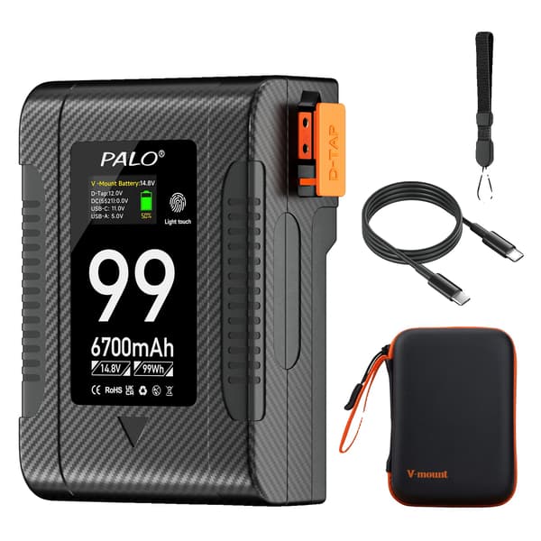 V Mount-batteri, hög kapacitet, mångsidig kompatibilitet, BP-99 Batteri