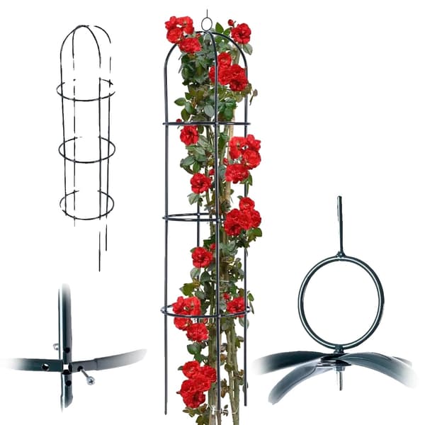 Haveobelisk, Metal Konstruktion, Holdbart Design,GRÅ
