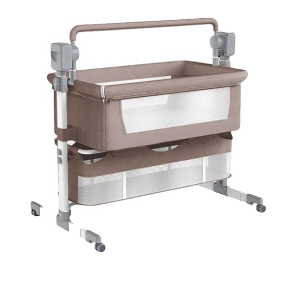 Babyseng, bærbart design, Bluetooth musikfunktion, 105x60x100cm,BJJ-601-KHAKI