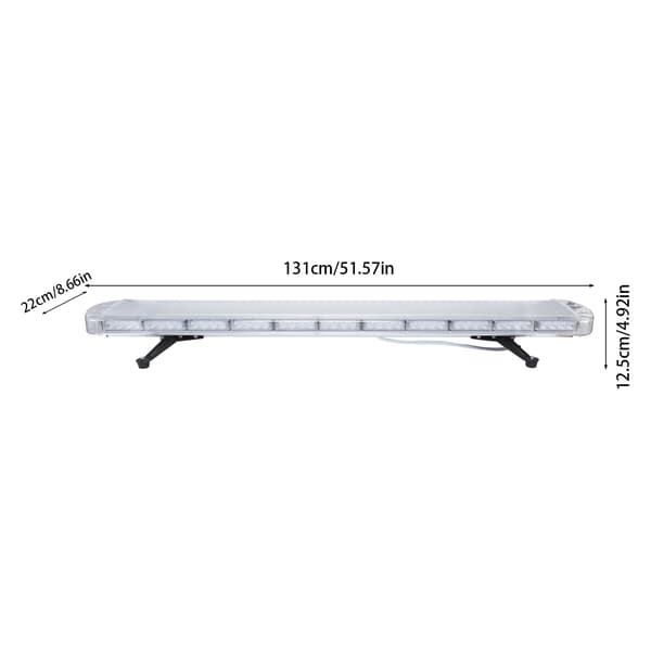 LED Strobelys, 96 LED'er, 15 Blinkemodes,GUL
