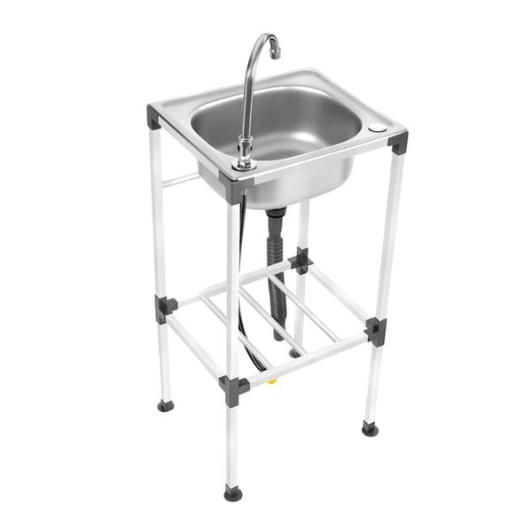 Vaskeskab, Rustfrit Stål Konstruktion, Fritstående Design,Sølv