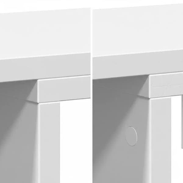 Dubbel bildskärmsställ, integrerad förvaring, ergonomisk design,Vit