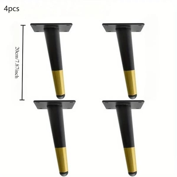 Möbelben, Solid Metall, Mid-Century Modern Design,4st20cmSvartGuldOb