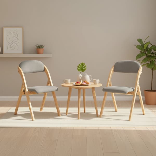 Fällstol, Platsbesparande, Bekväm Sittplats,LJUSGRÅ