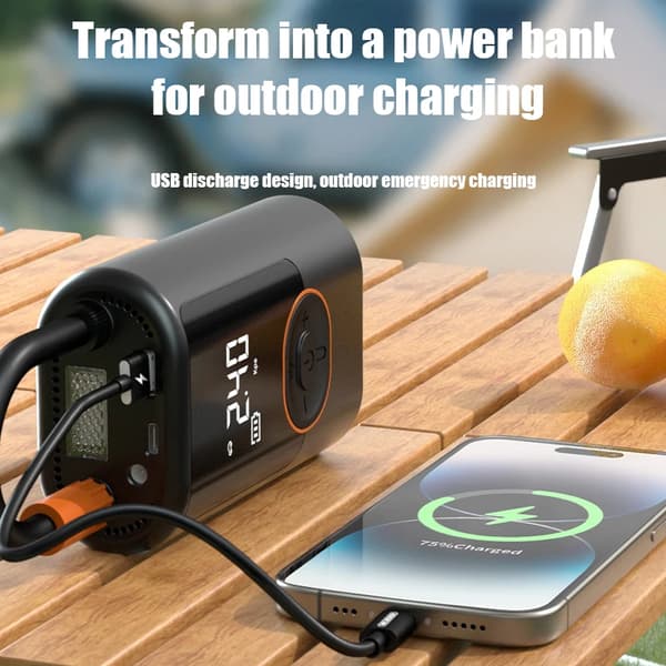 Elektrisk Luftpump, Hög Effekt, Bärbar Design, Trådlös, Batteridriven