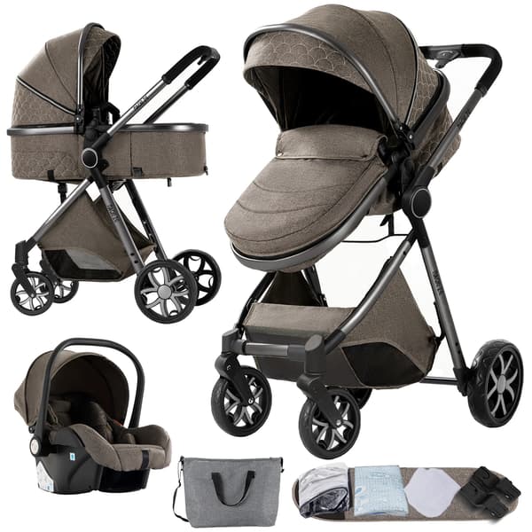 Bärsele för spädbarn, 3-i-1 mångsidighet, lättviktsdesign,Mocha Brown