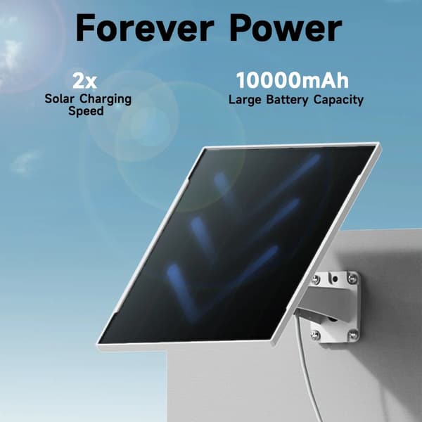 Trådløs solkamera, 4G-forbindelse, dual linse system,8MP, EU-stik