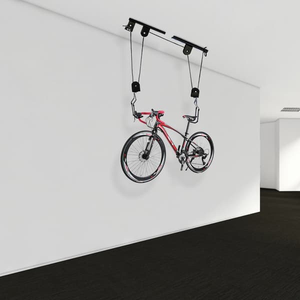 Cykelhejs, Stål Konstruktion, Nem Loftmontering,sort
