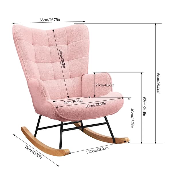 Gungstol, Ergonomiskt Stöd, Modern Design, 92x68x75 cm,Rosa