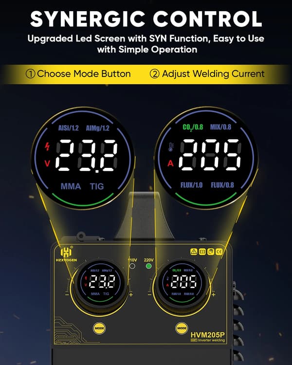 Svetsmaskin, Mångprocesskapabiliteter, Bärbar Design,HVM205P