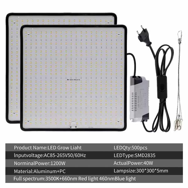 LED Växtbelysning, Full Spektrum, Energisnål,2PCS