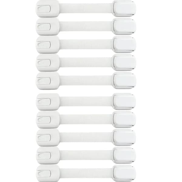 Skåpluckelås, Barnsäkerhetslås, Hållbar Plast,C77-10st