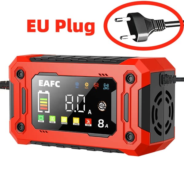 Bilbatteriladdare, Avancerad Puls Teknologi, Multi-Skyddssystem,12V 8A