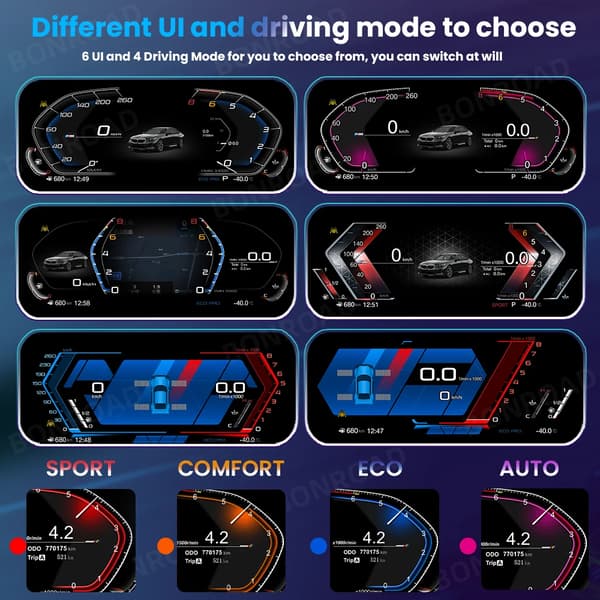 Digitaalinen instrumenttipaneeli, langaton Carplay, Android-peilaus,E65 E66