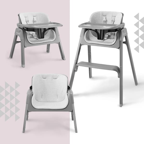 Högstol, 3-i-1 Mångsidig Design, Lätt och Bärbar,GRÅ
