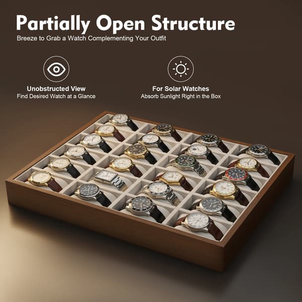 Ureæske Organizer, 24 Rum, Elegant Design,Grå