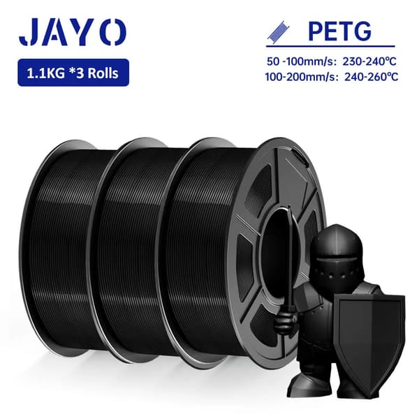 3D-printer filament, høj sejhed, hurtig printning,PETG Sort