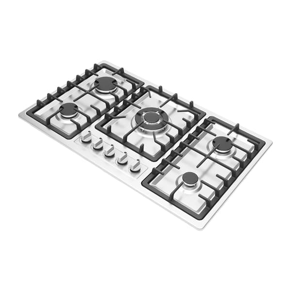 Gas Kogeplade, 5-Burner Design, Nem at Rengøre Rustfrit Stål,MULTI