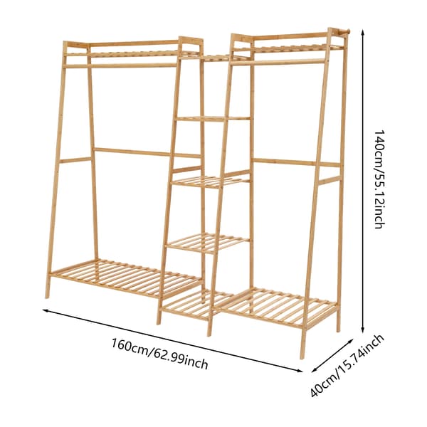 Klädhängare, Trapezoidal Design, Multifunktionell Förvaring,Träfärg