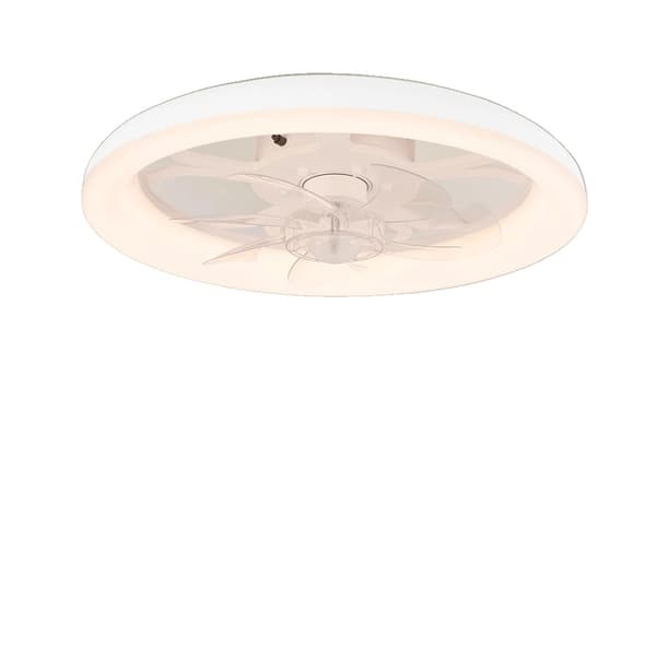 Takfläktslampa, 6-hastighetskontroll, Tre färgtemperaturer,Vit