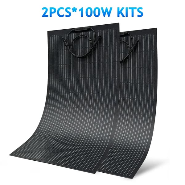 Solpanel, Flexibel Design, Hög Effektivitet,Flexibel 2PCS-100w