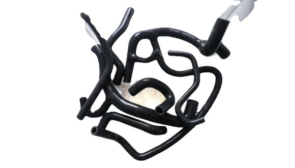 Radiatorslange, Silikone Materiale, Højtryksydelse,sort