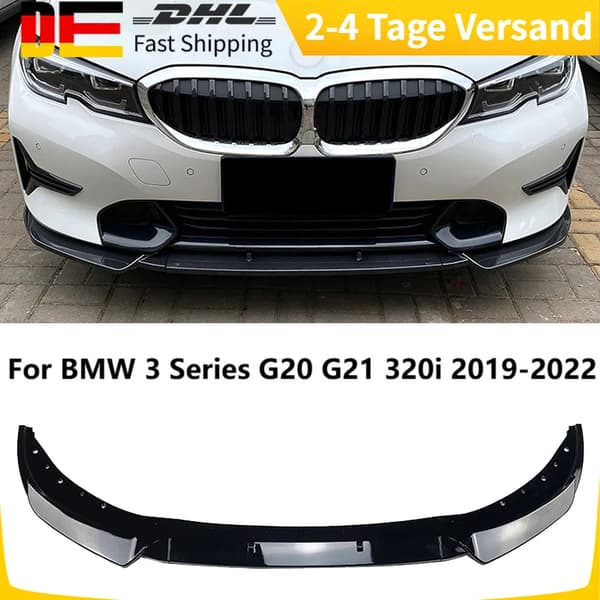 Front Bumper Lip Spoiler, Holdbart ABS Materiale, Nem Installation,Klaver sort