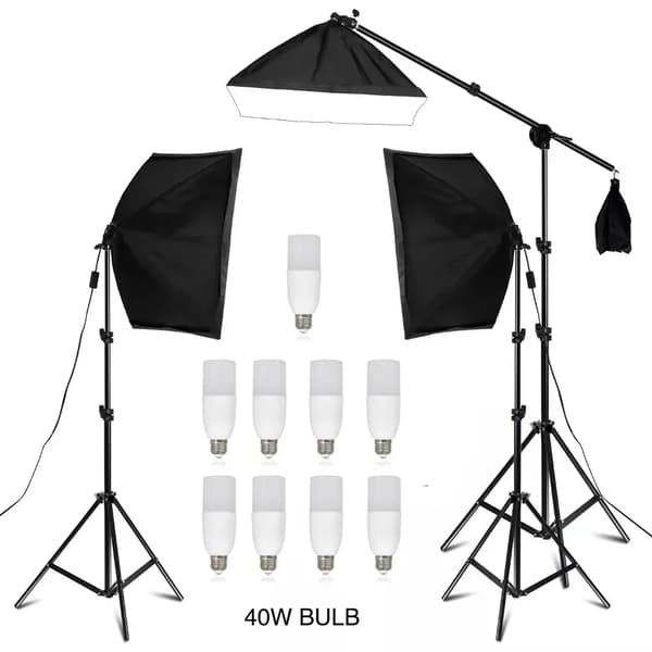 Belysningskit, Justerbar Højde, Bærbart Softbox System,SH-RGX-02-64